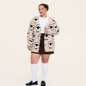 RARE Woolrich x Target Women’s Sheep Print Relaxed Fit Cardigan Sweater 1X